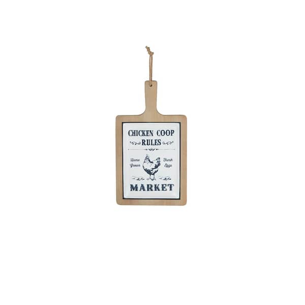 Litton Lane 19 in. x 10 in. Brown Metal Farmhouse Sign Wall Decor