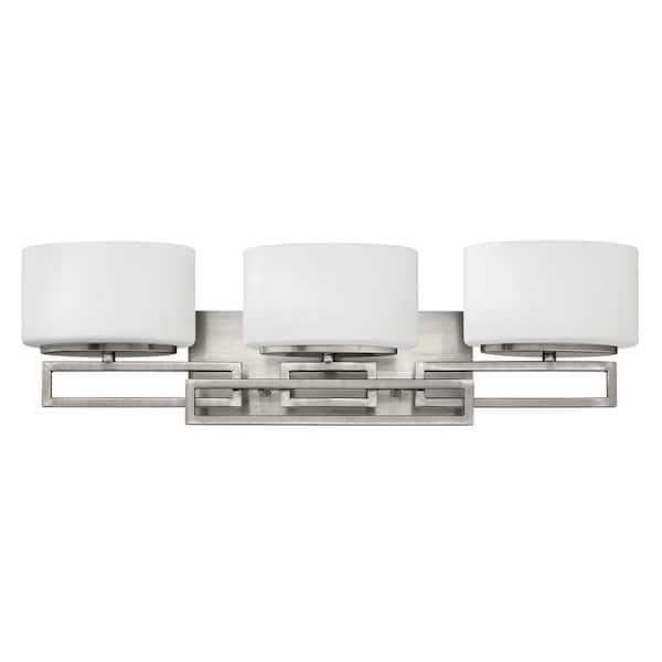 Lanza 25 in. 3 Light Antique Nickel Vanity Light