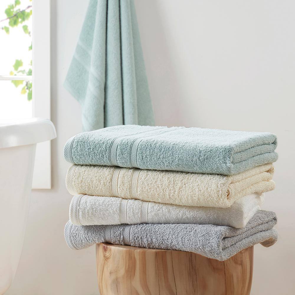 Light Gray 100% Cotton Quick Dry Bath Towel Set