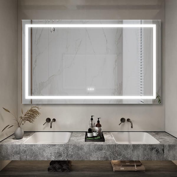 LED Bathroom Vanity Mirror Wall Mounted Anti-Fog Dimmable Mirror - Bed Bath  & Beyond - 34705476