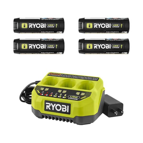 USB Lithium Starter Kit with (2) 2.0 Ah Batteries and 3-Port Charger & 3.0 Ah Lithium-ion Rechargeable Battery (2-Pack)