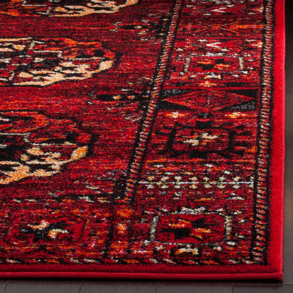 Antique Patina Red Multi Hand-Knotted Round Area Rug