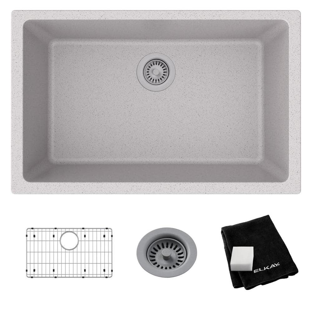 Graystone Quartz Single Bowl Undermount Sink Kit