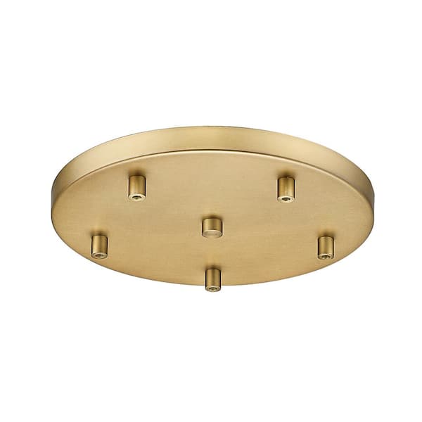 Unbranded Five Port 12 inch Round Multi Point Canopy in Modern Gold