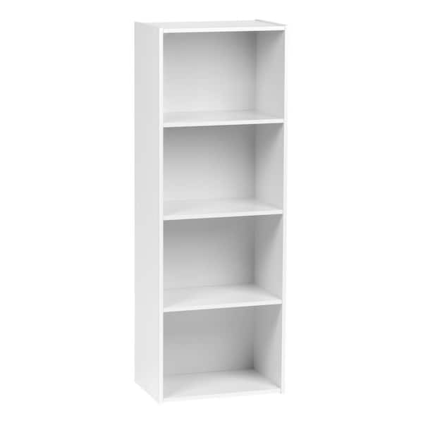 IRIS 4-Tier White Wood Storage Shelf