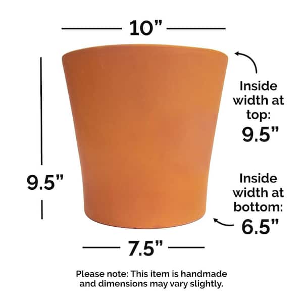 Vigoro 10 in. Medium Terra Cotta Clay Flair Pot Cabo 100523388 - The Home  Depot
