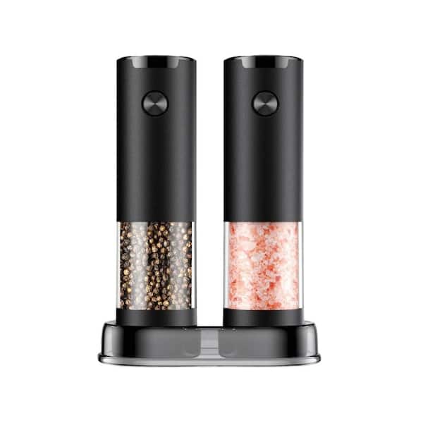 Electric Salt and Pepper Grinder Set, Adjustable Coarseness Automatic Pepper Mill Shakers with Led Light
