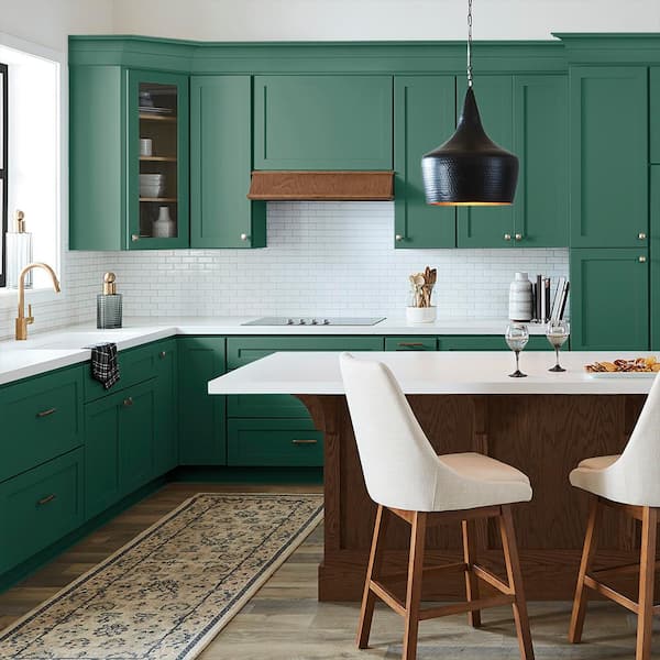 billiard green cabinets