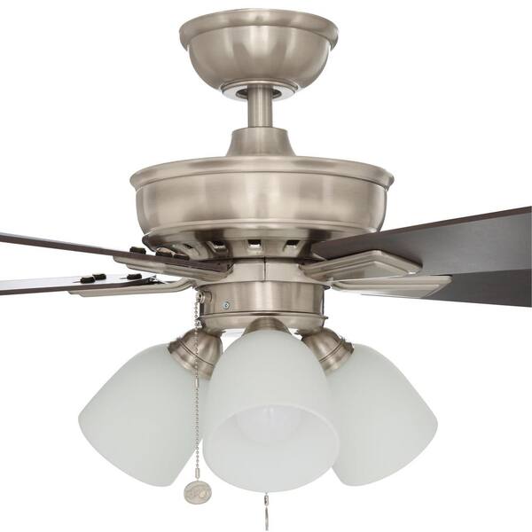 Vaurgas 44 In Led Indoor Brushed Nickel Ceiling Fan With Light Kit