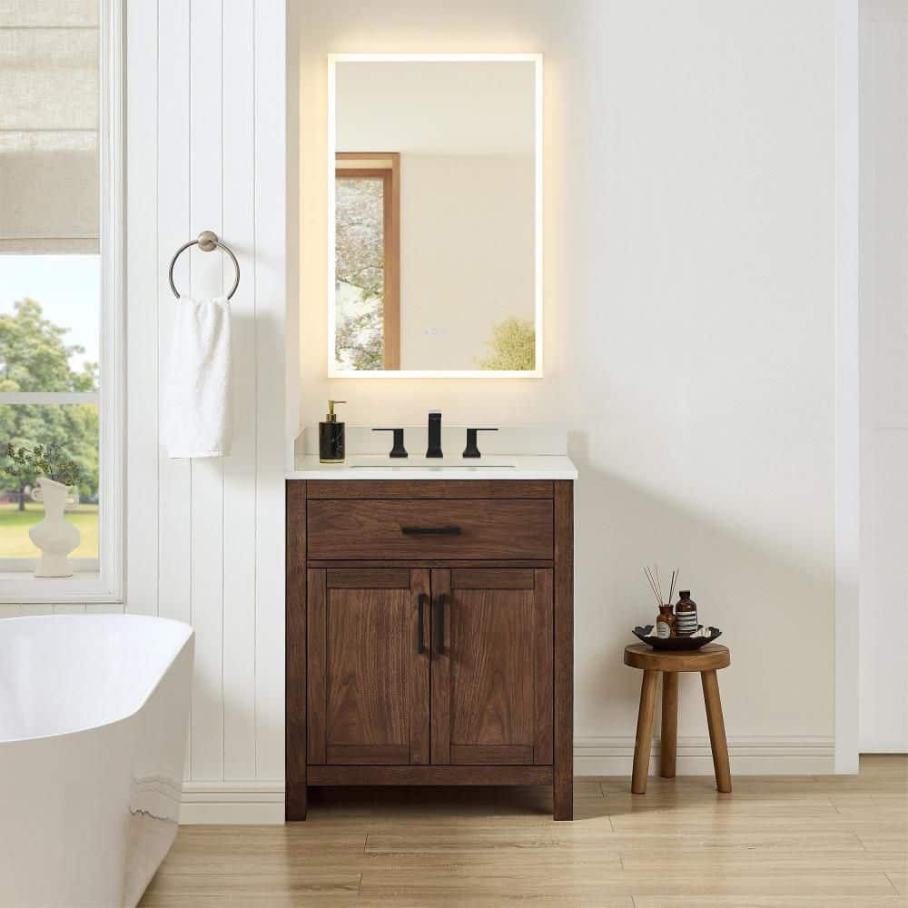 Beckett 30 in. Single Freestanding Dark Walnut Bath Vanity with Top price history on PriceWatchPro