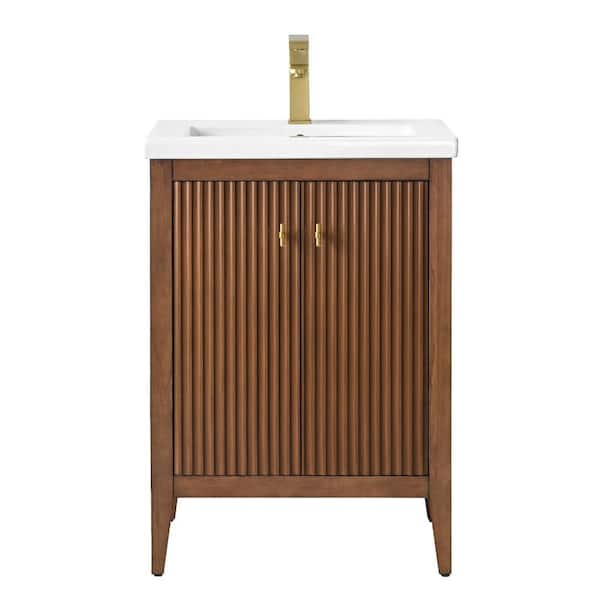 Vanity Art 48 Inch Vessel Single Sink Bathroom Vanity Cabinet With 1 Mirror, Engineered Marble Top Bathroom Cabinet Compact Set With 8 Dovetail Drawers And Soft Closing Doors, VA3124-48W
