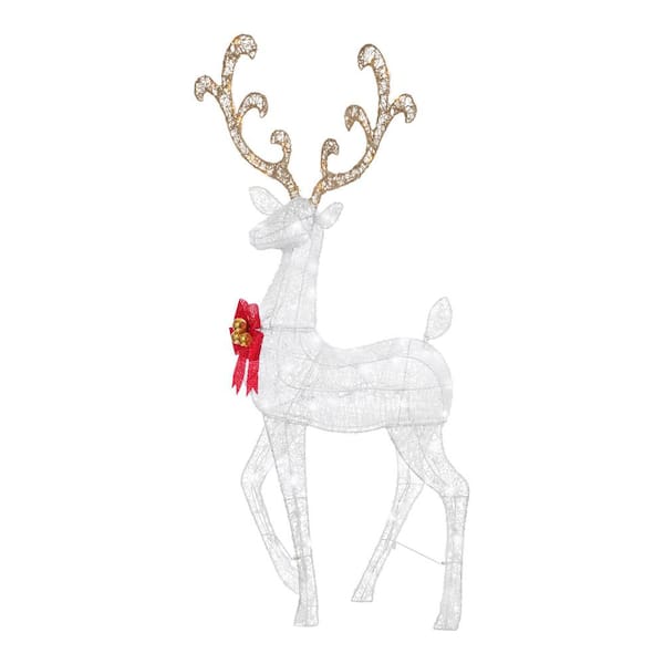5 ft. Icicle Shimmer Twinkling LED Deer Holiday Yard Decoration Y18