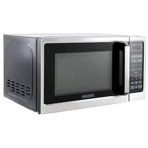 17 in. Width 0.7 cu.ft. Black 700-Watt Countertop Microwave with Turntable