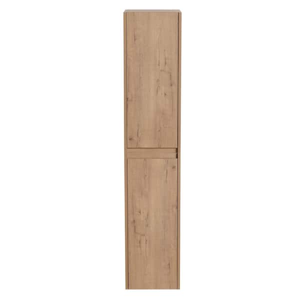 12 in. W x 10 in. D x 29.5 in. H Bathroom Storage Wall Cabinet in Imitative Oak Finish Soft Close Doors 2-Pack