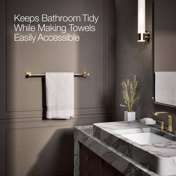 KOHLER Parallel 24 in. Wall Mounted Towel Bar in Vibrant French