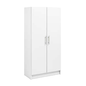 Wood Freestanding Garage Cabinet in White (32 in. W x 65 in. H x 16 in. D)