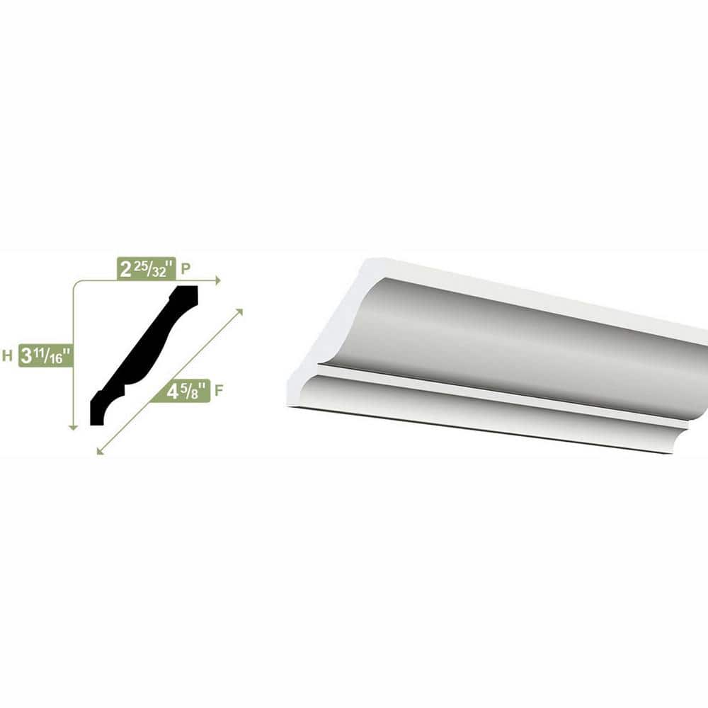 Unfinished PVC Crown Moulding, 96 inches