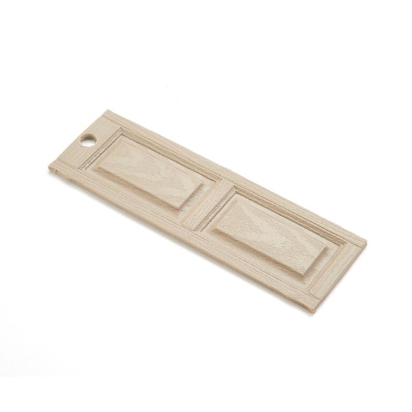 Ply Gem 2 in. x 5 in. Raised Panel Polypropylene Shutter Sample in Pebblestone Clay