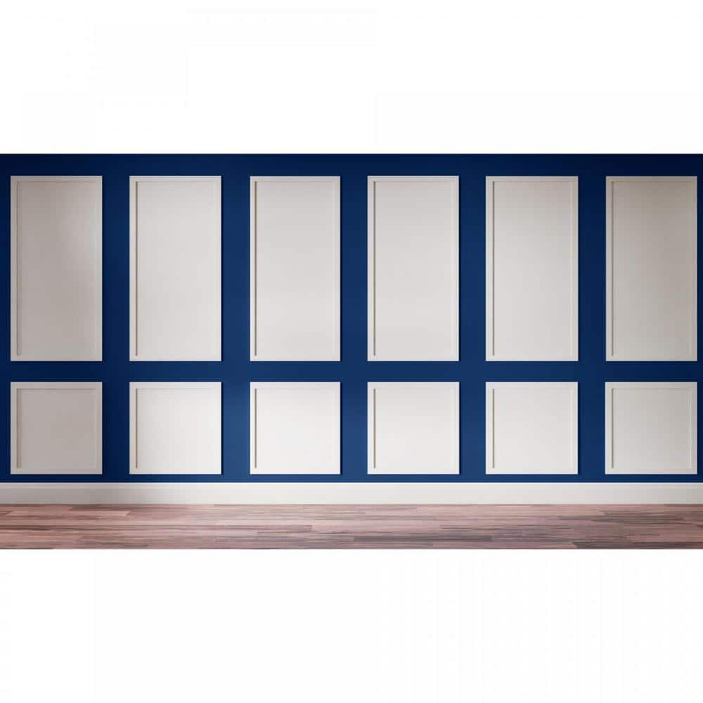 Smooth White PVC Raised Decorative Wall Panel 28" x 18"