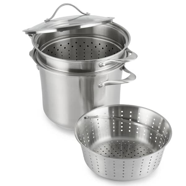 Calphalon Contemporary 8 qt. Stainless Steel Multi-Pot with Glass Lid  LR8608MP - The Home Depot