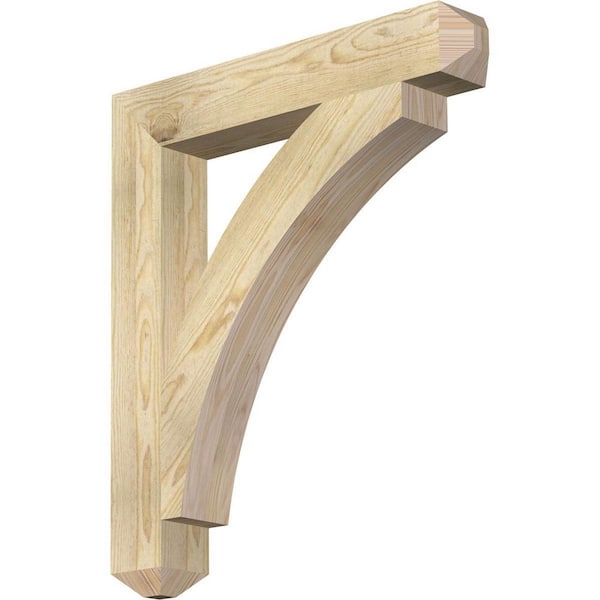 Ekena Millwork 4 in. x 30 in. x 26 in. Douglas Fir Thorton Craftsman Rough Sawn Bracket