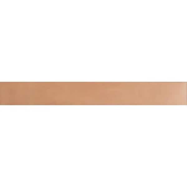 Armonía 2 x 8 in. Sunbaked Terracotta Matte Porcelain Elongated Subway Tile Sample