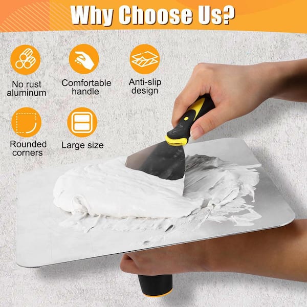 xinyoec 12 in. Aluminum Drywall Hawk with Ergonomics Handle