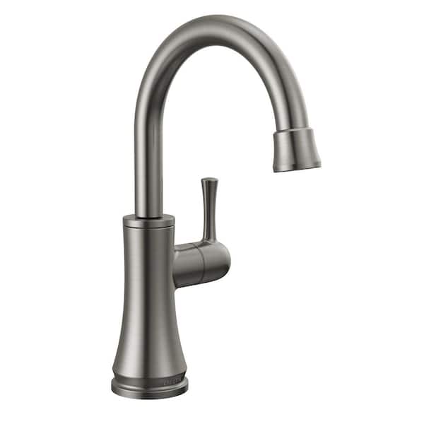 Delta Transitional Single Handle Beverage Faucet in Black Stainless Steel