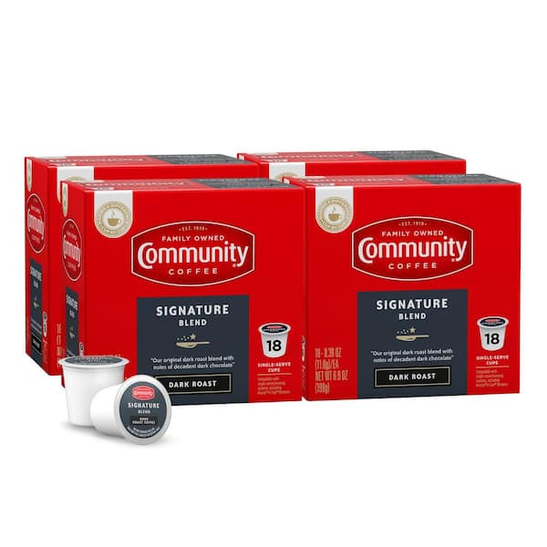 Community Coffee Signature Blend Dark Roast Single Serve Cups (72-Pack)