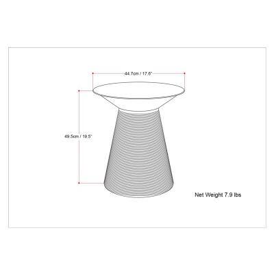 Handcrafted 18" Round Metal Accent Table in Aged Copper