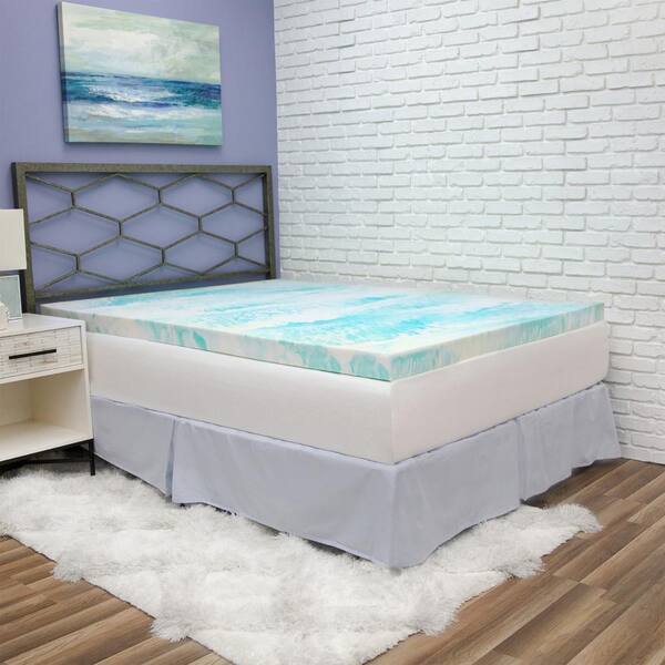 MELLOW 3 in. Twin XL Cooling Gel Ventilated Memory Foam Mattress Topper  HD-GMT3TXL - The Home Depot