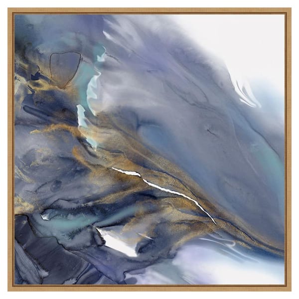 Amanti Art Water Wonder by Eli Jones 30 in. W x 30 in. H. Canvas Wall Art Print Framed in Brown