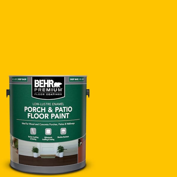 1 gal. #S-G-370 Citrus Splash Low-Lustre Enamel Interior/Exterior Porch and Patio Floor Paint