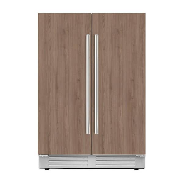 23.4 in. Dual Zone 21-Wine Bottles and 60-Cans Panel Ready Beverage and Wine Cooler in Stainless Steel