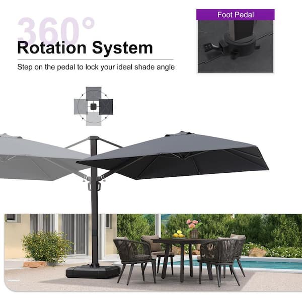 cobana patio umbrella rectangular COBANA: 9.8*6.6ft Rectangular Umbrella