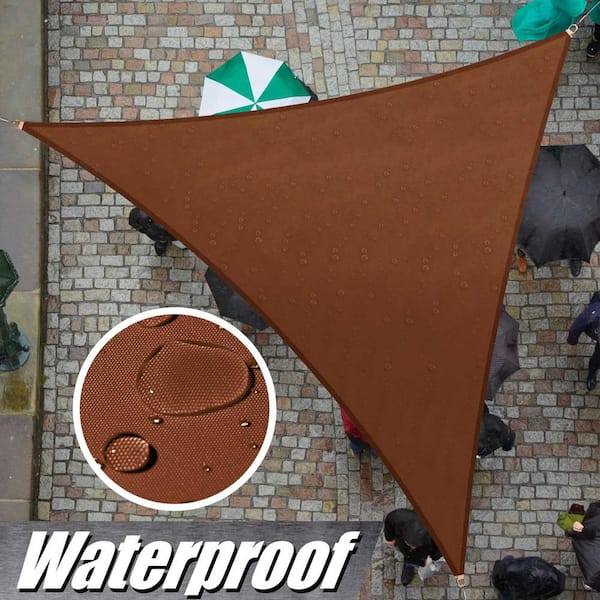 220 GSM Waterproof Triangle Sun Shade Sail Screen Canopy, Outdoor Patio and Pergola Cover