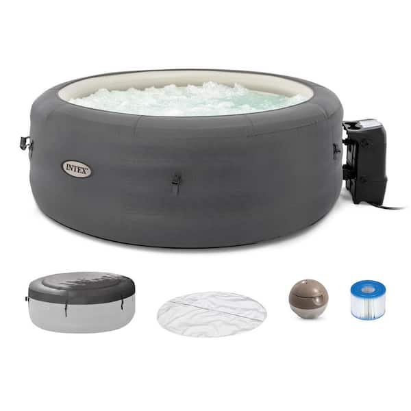 4-Person 100-Jet Inflatable Hot Tub with Insulated Cover and Carry Bag