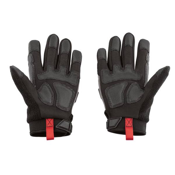 Black/Red-Medium New Milwaukee 48228731 Demolition Durable Work Gloves 