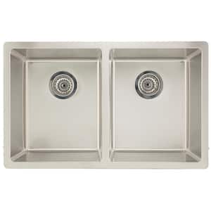 29-in. WX 18-in. D Undermount Kitchen Sink With 2 Bowl And 18 Gauge 16GS-37008