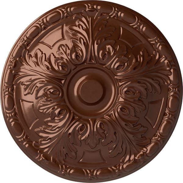 Ekena Millwork 15-3/4 in. x 5/8 in. Granada Urethane Ceiling Medallion (Fits Canopies upto 4-1/4 in.), Copper Penny