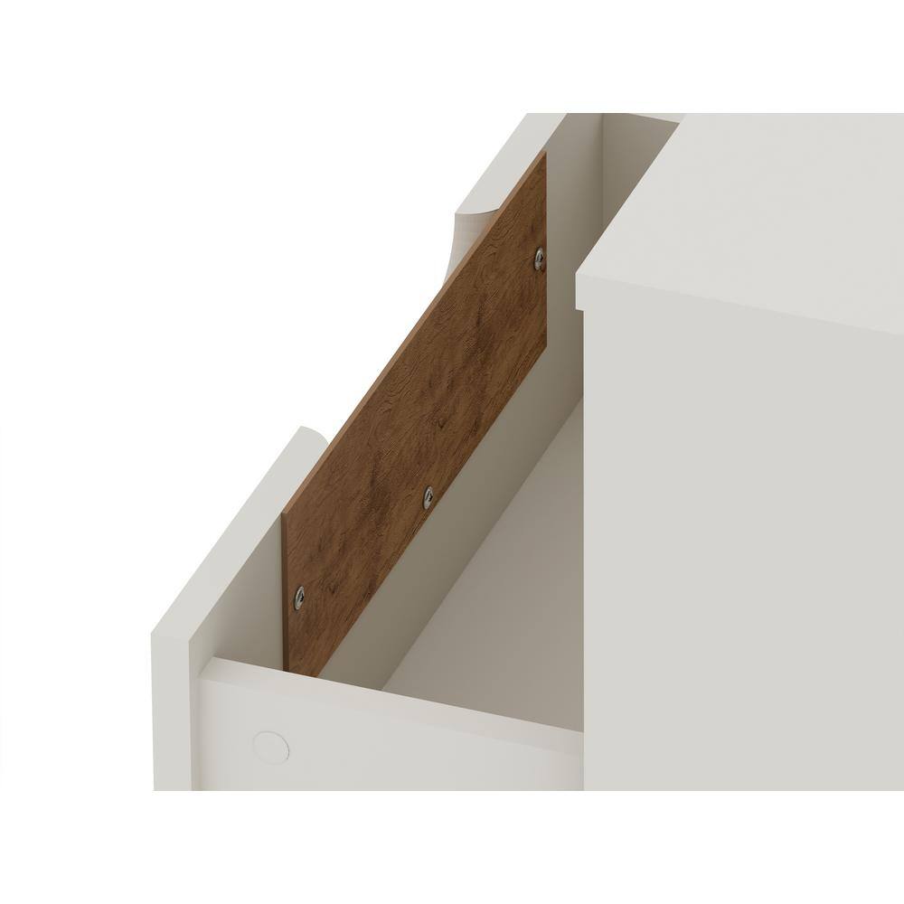 Set of 2 Gray Hairpin Leg 1-Drawer Nightstands