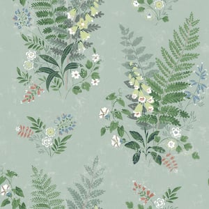 Foxglove Sage Botanical Sage Wallpaper Sample