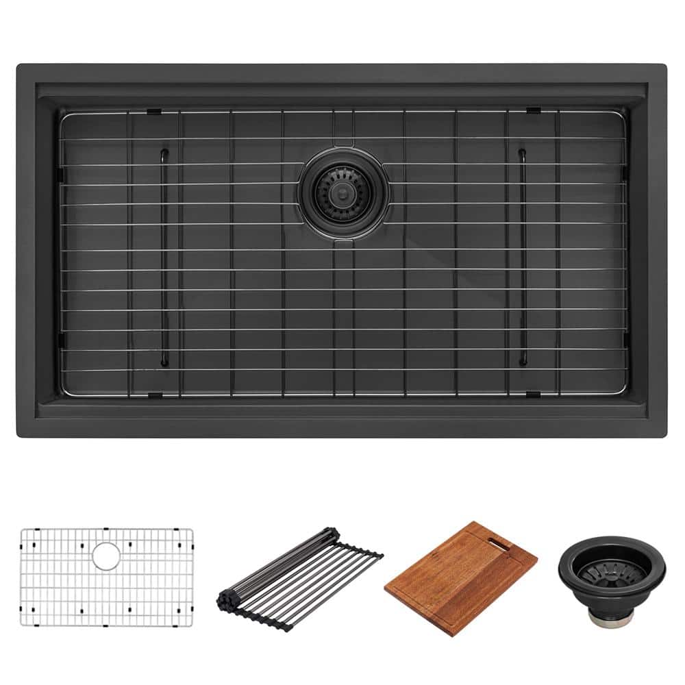Ruvati 33 inch Stainless Steel Workstation Undermount Kitchen Sink Single Bowl