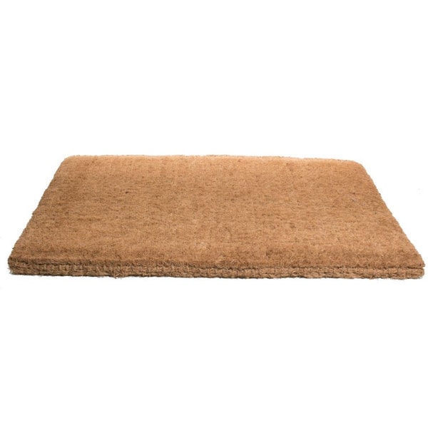 HomeRoots 47 in. x 18 in. Brown Coir Outdoor Door Mat