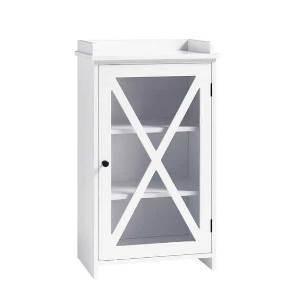 SAUDER Cottage Road White Accent Cabinet with Reversible Door