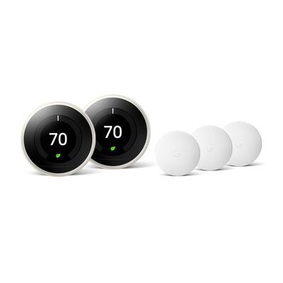 Google Nest Learning Thermostat - Smart Wi-Fi Thermostat - White