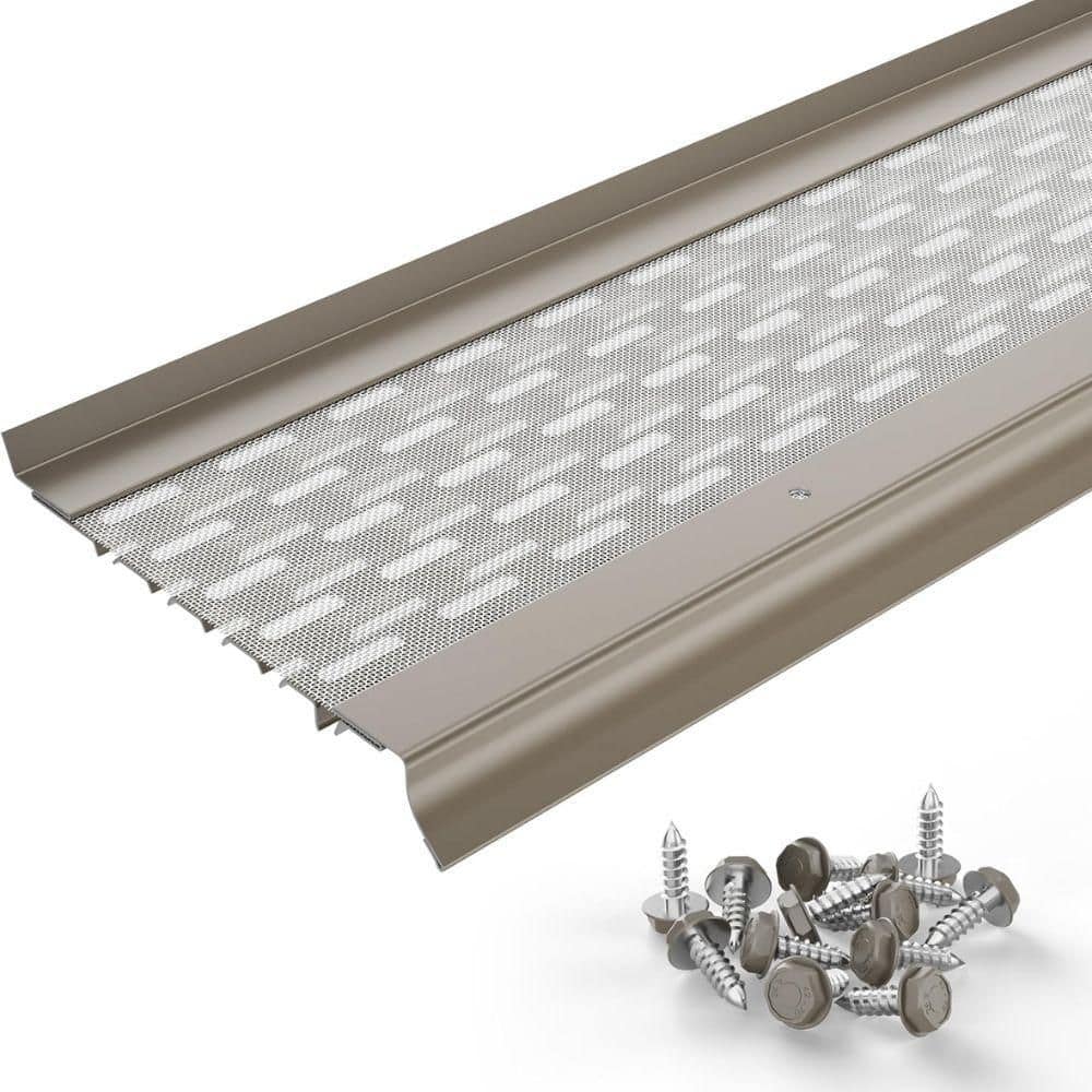 5 in. Gutter Guard 50 ft. Clay, Stainless Steel Mesh and Aluminum, Contractor-Grade Leaf Guard price history on PriceWatchPro