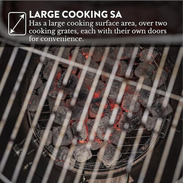 GASONE 16 in. Vertical Smoker Heavy-Duty Charcoal Smoker in