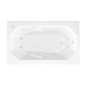 Onyx 5 ft. Rectangular Drop-in Whirlpool and Air Bath Tub in White