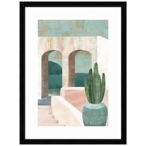 "Sunbaked Archway II" by Flora Kouta 1-Piece Wood Framed Giclee Architecture Art Print 21-in. x 16-in.